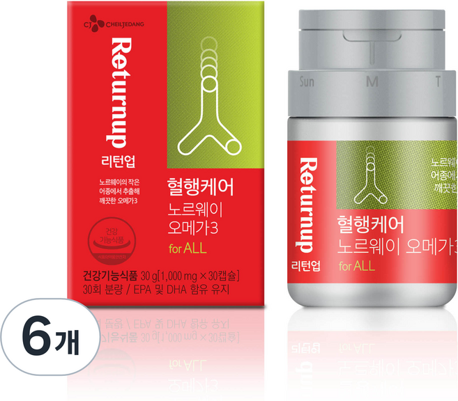 리턴업 혈행케어 오메가3, 6개