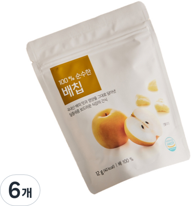 올가홀푸드 100% 순수한 배칩, 12g, 6개