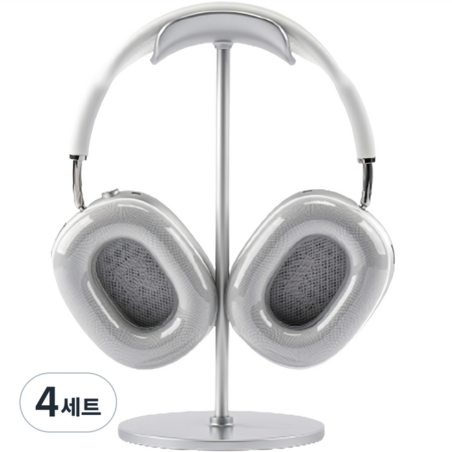 누아트 에어팟 호환 내부 이어 쿠션 실리콘 케이스, 에어팟 맥스 / 맥스2, 투명, 4세트