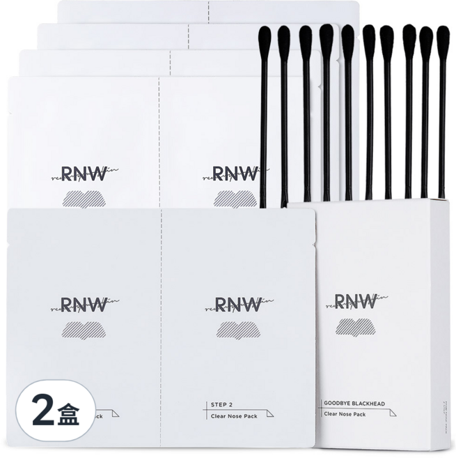 RNW 如薇 2步驟去黑頭粉刺鼻貼 毛孔管理 皮脂護理 舒緩肌膚, 5入, 2組