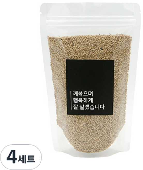 도나앤데코 투명지퍼백 20p 13 x 20 cm + 스티커 깨볶으며 잘살겠습니다 20p, 4세트