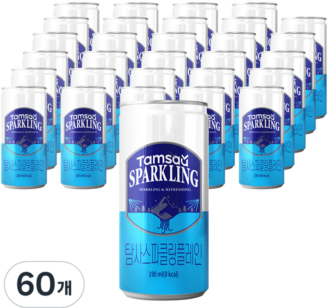 탐사 스파클링 플레인, 190ml, 60개
