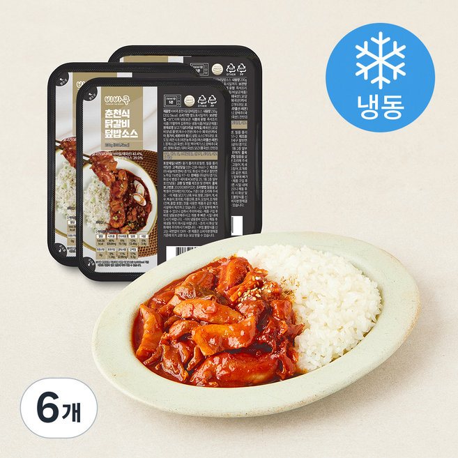 비바쿡 춘천닭갈비 덮밥소스 (냉동), 230g, 6개