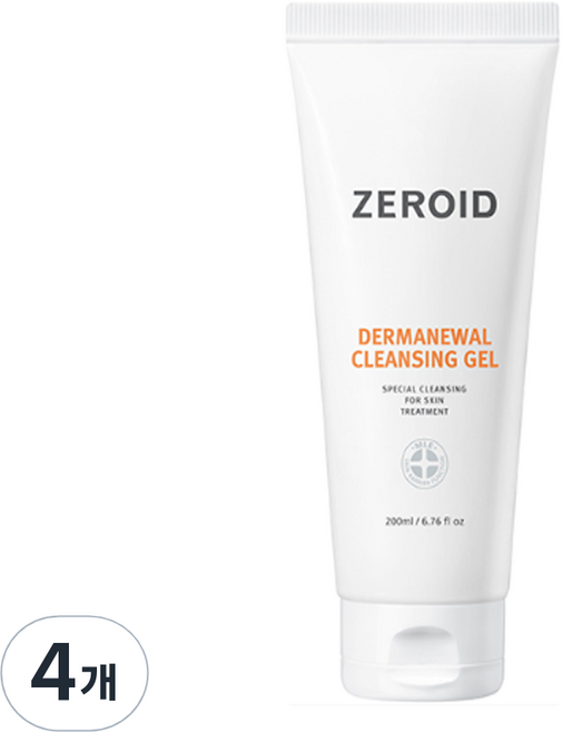제로이드 더마뉴얼 클렌징 젤, 200ml, 4개