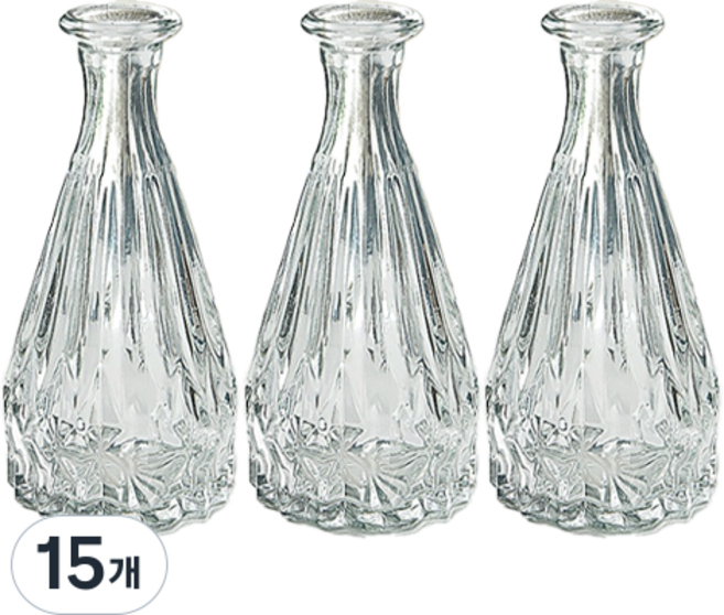 꼬까 크리스탈 화병 디퓨저 유리병, 50ml, 15개