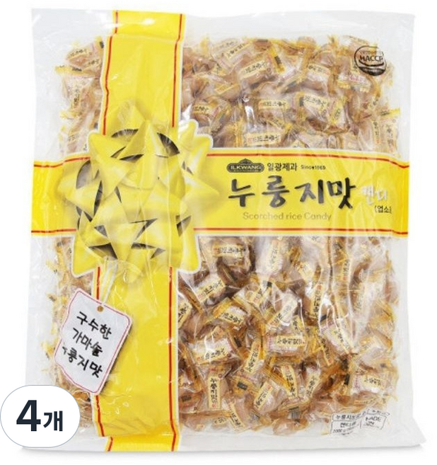일광제과 누룽지맛 캔디, 2kg, 4개