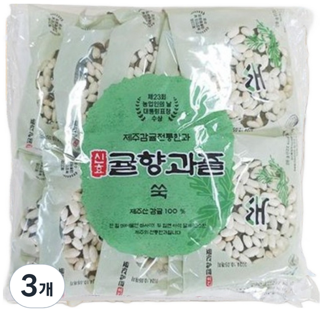 신효귤향과즐 제주 한과 쑥 10p, 3개, 280g