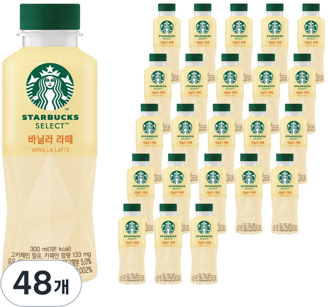스타벅스 셀렉트 바닐라 라떼, 300ml, 48개