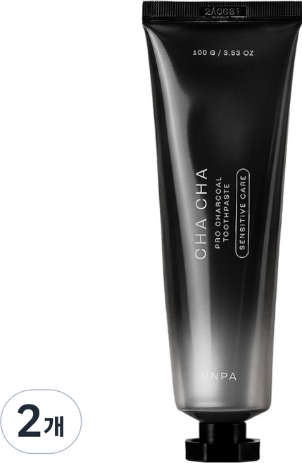 언파 차차 프로 시린이케어 차콜 치약, 100g, 2개
