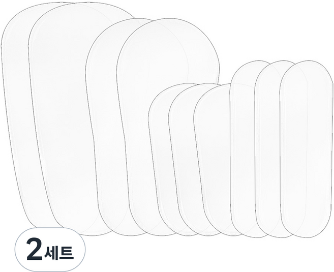 다크니스 브러시 커버 10종 세트, 반투명, 2세트