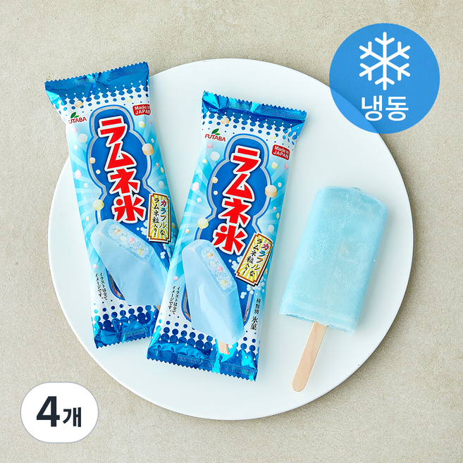 Futaba 라무네 아이스 바 (냉동), 4개, 1개입, 85ml