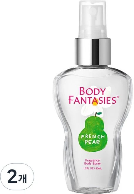 바디판타지 프렌치 페어 프래그런스 바디 스프레이 과일, 2개, 50ml - 쿠팡