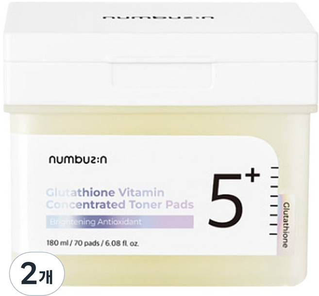 넘버즈인 5번 글루타치온C 흔적 필름패드 180ml, 70매입, 2개
