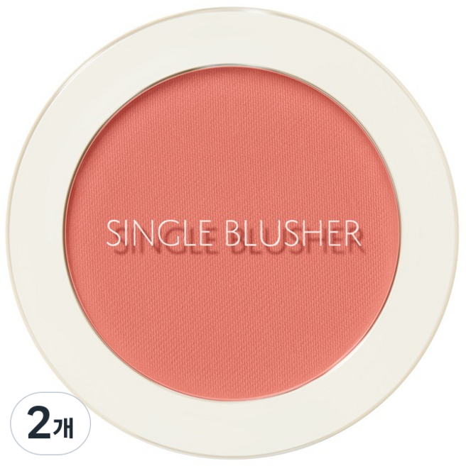 더샘 샘물 싱글 블러셔 5g, CR02 베이비 코랄, 2개
