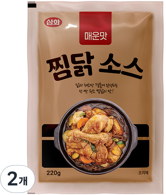 삼화식품 매운맛 찜닭소스, 220g, 2개