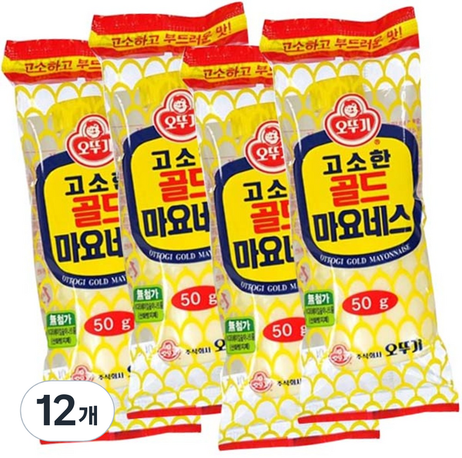오뚜기 고소한 골드 마요네스, 50g, 12개