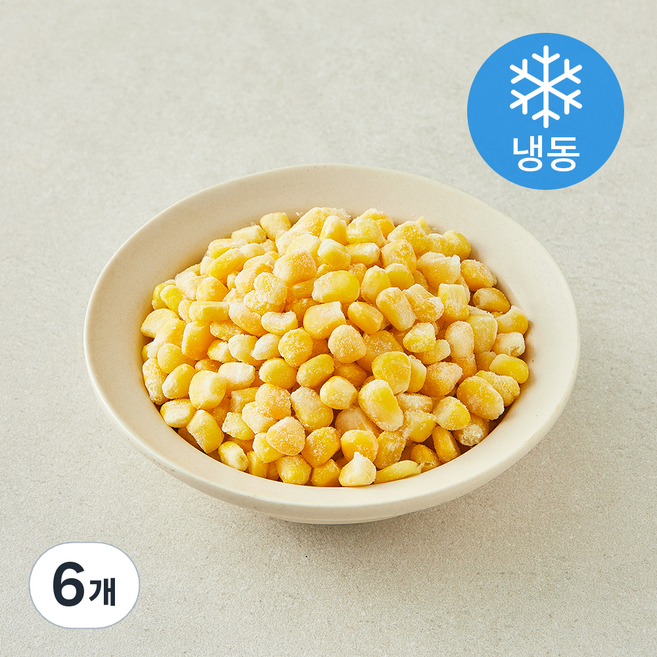 지엔씨푸드 싱싱 옥수수 알 (냉동), 1kg, 6개