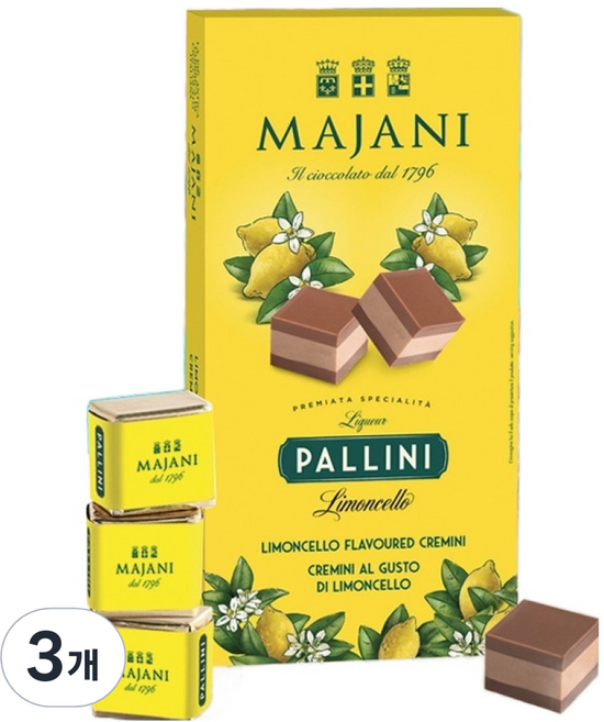 MAJANI 巧克力 檸檬酒 檸檬巧克力 10入, 101g, 3個