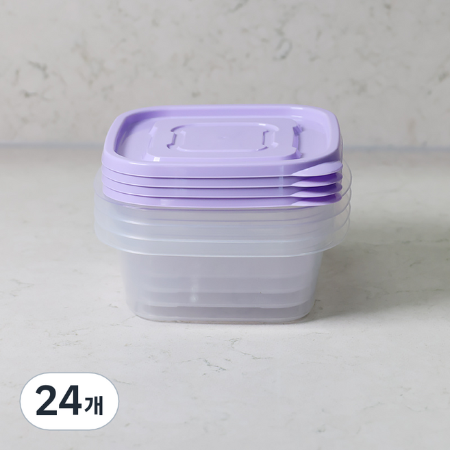 롯데이라이프 이라이프 튼튼간편 보관용기 정사각, 24개, 250ml