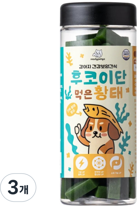 레디펫고 강아지 후코이단먹은황태 건강보양 가수분해 간식, 3개, 300g, 혼합맛(후코이단/황태)