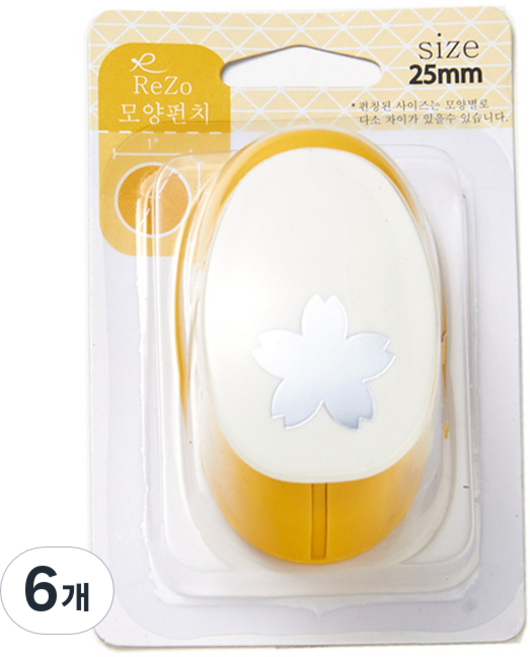 포코스 모양펀치 R-25, 벚꽃, 6개