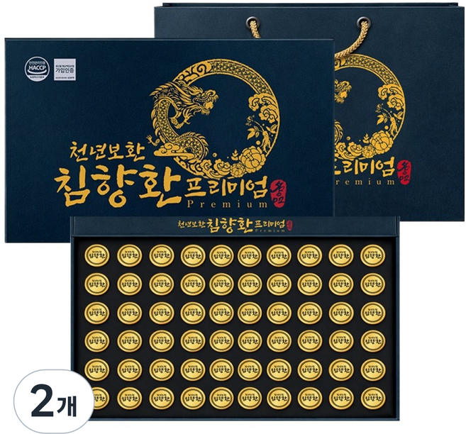 천년보환 침향환 프리미엄 60p 쇼핑백, 225g, 2개