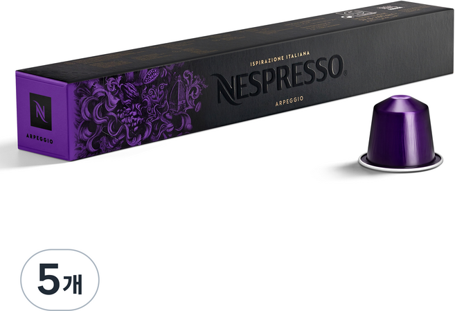 NESPRESSO 義式經典阿佩奇歐咖啡膠囊, 5.3g, 10顆, 5盒