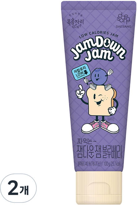 복음자리 짜먹는 잼다운잼 블루베리, 100g, 2개