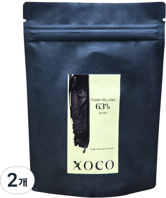 XOCO 土曼黃色63%淋醬巧克力棒, 60g, 2個