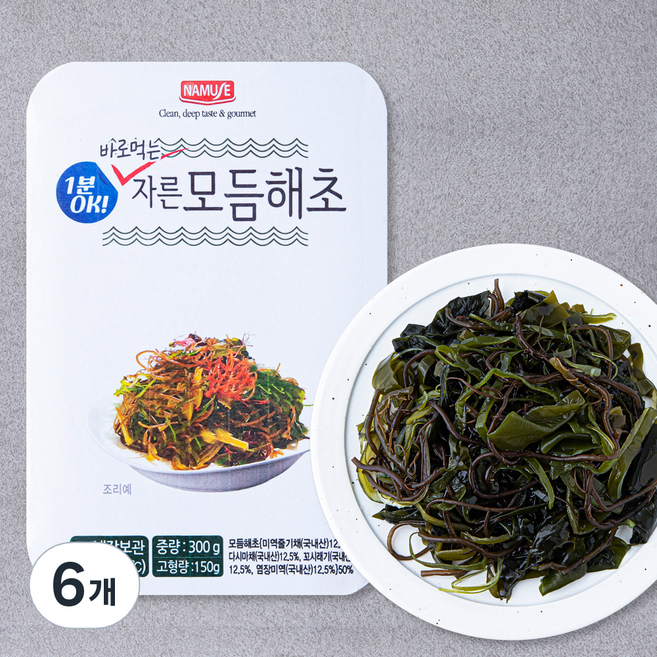 나무새 자른 모듬해초, 300g, 6개