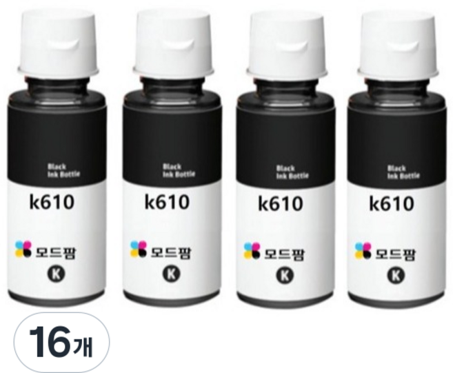 프린팅존 삼성 INK-K610 호환잉크 세트 SL-T1670W / T2270W / J1560W / T2170W, 검정, 16개