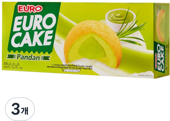 泰國 EURO 卡士達蛋糕, 3個, 144g