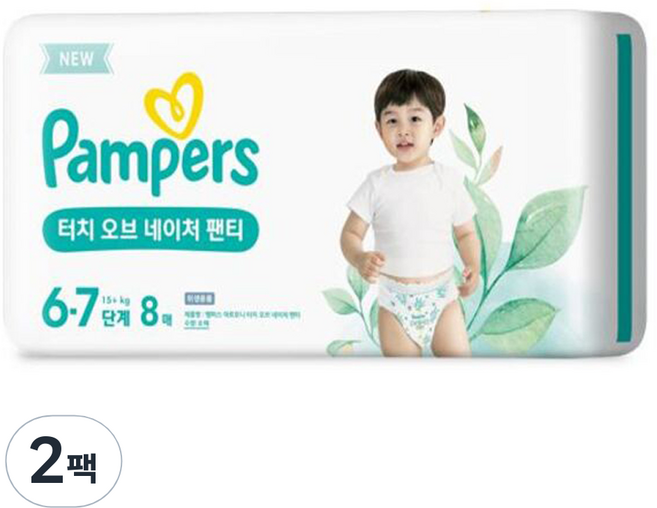 팸퍼스 아르모니 터치 오브 네이처 기저귀 4단계 아동용 팬티형 아동공용, 6단계, 16매