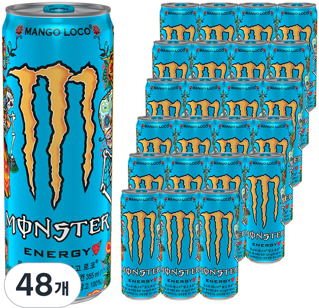 몬스터 에너지 드링크 망고 로코, 355ml, 48개