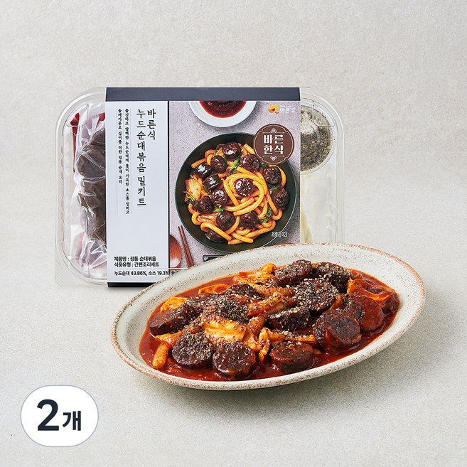 바른식 누드순대볶음 밀키트, 570g, 2개