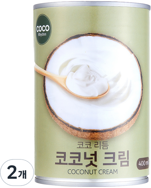 코코리듬 코코넛 크림, 2개, 400ml