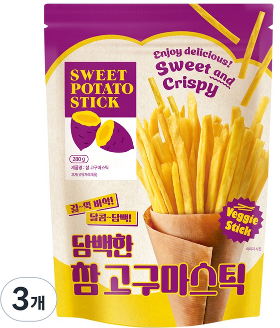 하루견과 참고구마스틱, 280g, 3개
