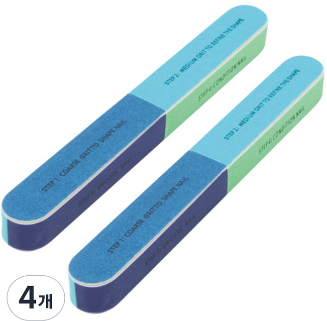 BAOL 스텝 네일파일 O-1145, 혼합 색상, 4개