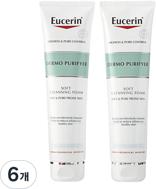Eucerin 低刺激控油Derma Purifier潔面乳, 6個, 150g