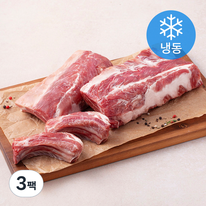 6다이닝 스페인산 돈등갈비 (냉동), 1kg, 3팩