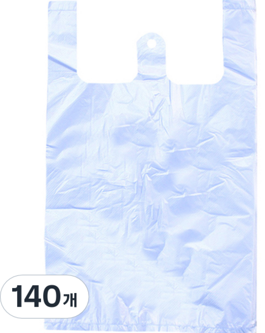 크린굿즈 손잡이 비닐봉투 유청색, 15L, 140개