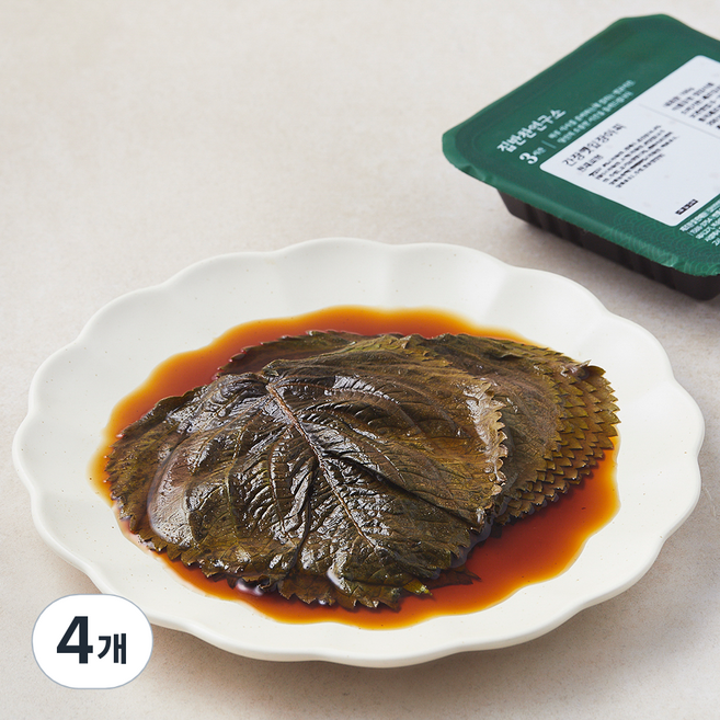 집반찬연구소 간장 깻잎 장아찌, 100g, 4개