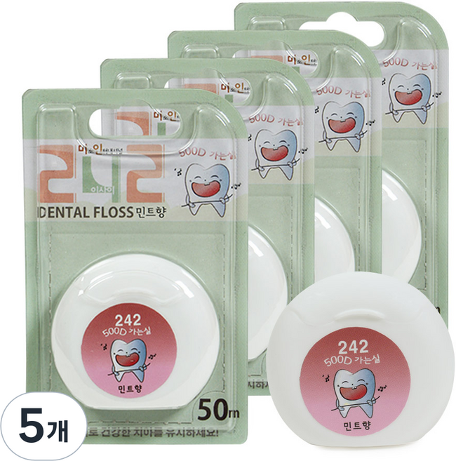 242 일반 치실 민트향, 4개입, 5개