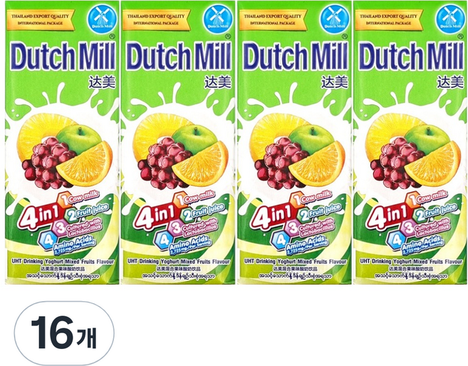 Dutch Mill 綜合水果味優格飲品, 180ml, 16個
