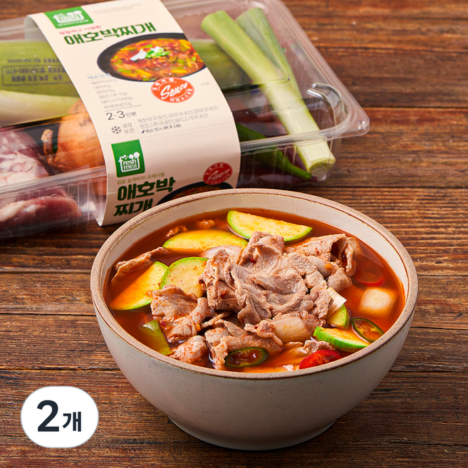 프레시밀 애호박찌개 밀키트 2~3인분, 570g, 2개