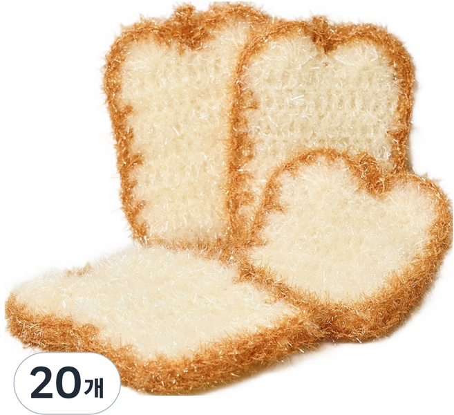 모던하우스 데일리 식빵 수세미, 20개, 1개입