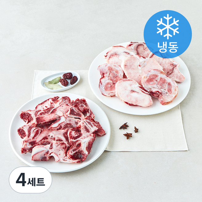 조은장터 사골 2kg + 잡뼈 2kg 탕용 보신세트 1호 (냉동), 4세트