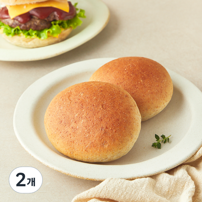 그래밀 알곡그대로눌러내린 통밀 버거번, 60g, 2개, 2개입