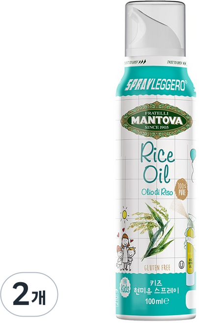 만토바 키즈 현미유 스프레이, 100ml, 2개