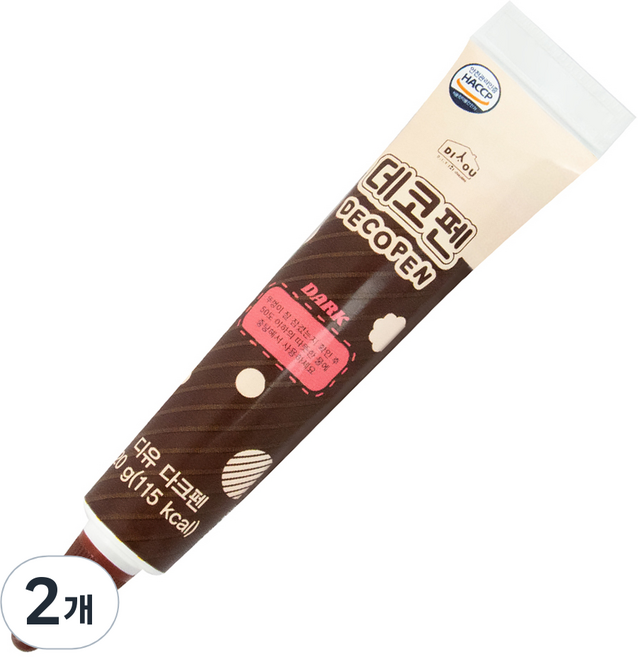 디유 초코 데코펜 다크, 20g, 2개
